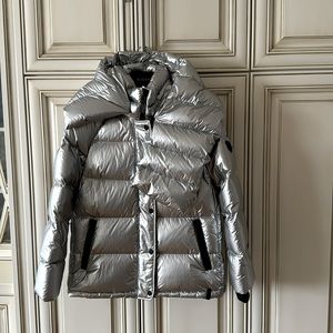 Rudsak Metallic Silver - Black jacket, size S.